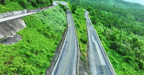 Aerial view of Hai Van Pass Stock Footage 342395182