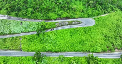 Aerial view of Hai Van Pass 库存影片 342395221