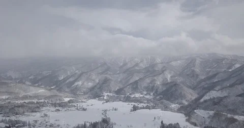 Aerial view of Hakuba Stock Footage 87062747