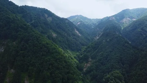 The aerial view of Hakusan in Japan. Stock Footage 113808451