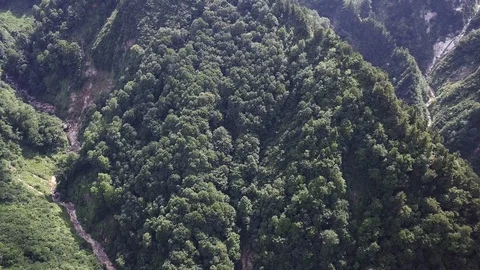 The aerial view of Hakusan in Japan. Stock Footage 113808978