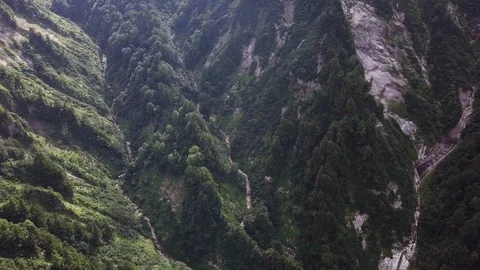The aerial view of Hakusan in Japan. Stock Footage 113809084