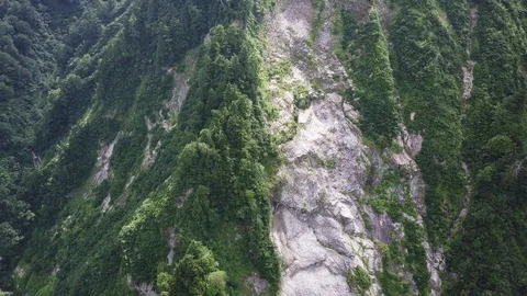 The aerial view of Hakusan in Japan. Stock Footage 113809096