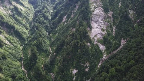 The aerial view of Hakusan in Japan. Stock Footage 113809142