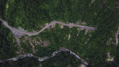 The aerial view of Hakusan in Japan. Stock Footage 113809236