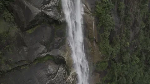 Aerial view of Hapang Waterfall in Dulongjiang Nujiang Prefecture, Yunnan china Stock-Footage 306955836