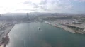 Aerial view of the harbor of Barcelona 4k or 4k+ Resolution