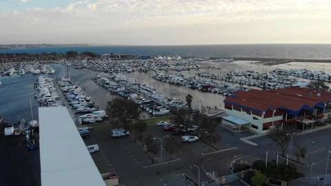 Aerial view of a Harbor Stock-Footage 138336779