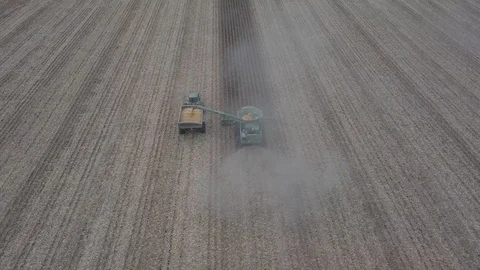 Aerial View of Harvest Stock Footage 103225951