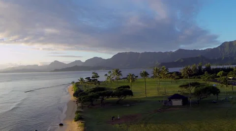  aerial view of Hawaii 動画素材 34653350