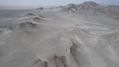 Aerial View of Heidui Mountain Black Yardang Landscape Lenghu Qinghai China Stock Footage 336622908