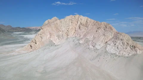 Aerial View of Heidushan Shell Mountain and Red Flame Mountain in Mangya Qinghai Stock Footage 344518992