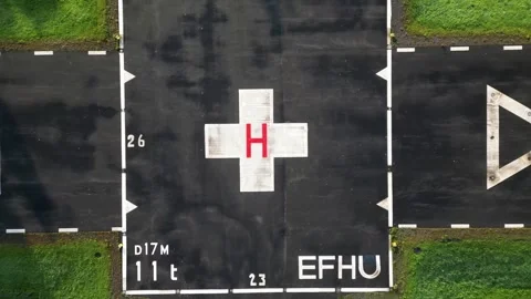 Aerial view of the helipad Stock Footage 316892266