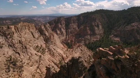 Aerial view of hells backbone near escalante Stock Footage 64330689