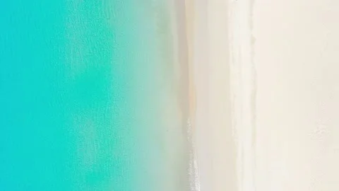 Aerial view High angle view (Top view) Beautiful Beach white sand and blue seawa Stock Footage 146945710