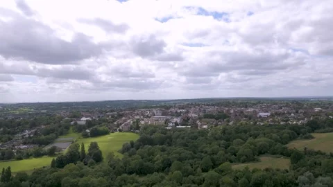 Aerial view of High Barnet, North London. Stock Footage 248304751