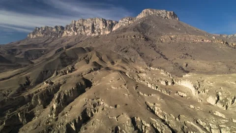 Aerial view of high cliffs in the mountain gorge of the Caucasus. Stock Footage 178643045