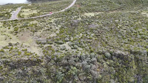 Aerial view of high mountain Stock Footage 328008885