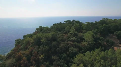 Aerial View of High Speed Sailing Boat in Sea Stock Footage 68721391