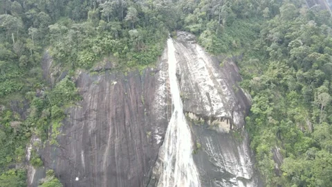 Aerial View on the Highest Waterfall in Southeast Asia. Stock Footage 147343741