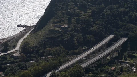 Aerial view of the highwa Stock Footage 97759320