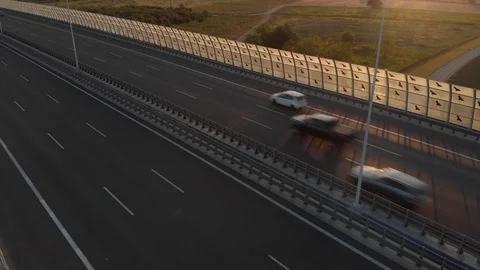 Aerial view of highway / 4K Drone Video Stock-Footage 112894064