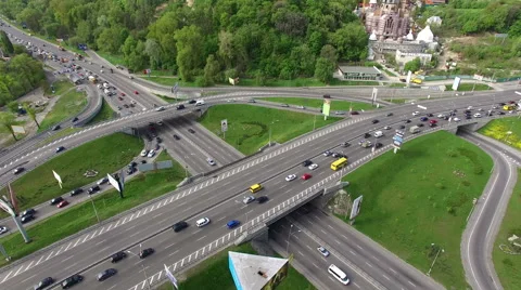 Aerial View Of Highway Stock Footage 62588784