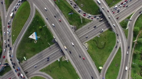 Aerial View Of Highway Stockbeeldmateriaal 62589055