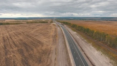 Aerial view of highway Stock Footage 81260702