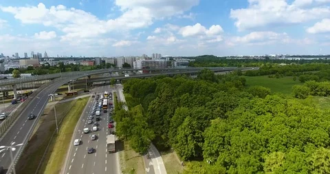 Aerial View On A Highway Stock Footage 89862348