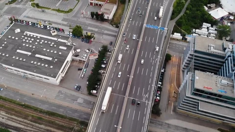 Aerial view of highway Stock Footage 116713605