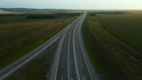 Aerial view of the highway Stock Footage 162622806