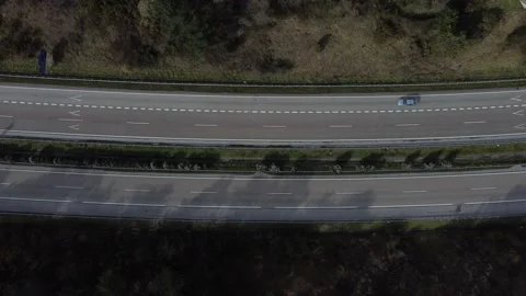 Aerial view of a highway Vídeo Stock 166401942