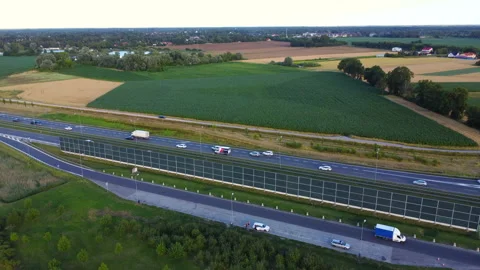 Aerial view of the highway Stock Footage 221624467