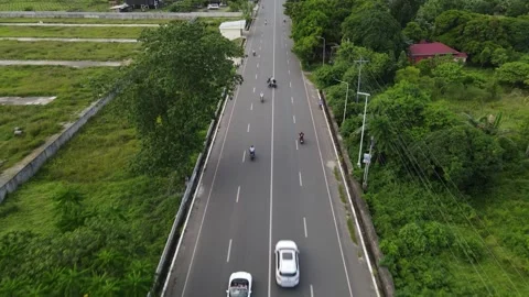 Aerial View of a Highway Stock Footage 246834934