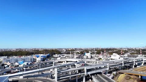 Aerial View of Highway Interchange | Logistics Hub - 4K Aerial Video Stock-Footage 333191831