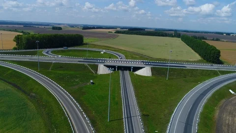 Aerial view Highway junction. Stock-Footage 119143288