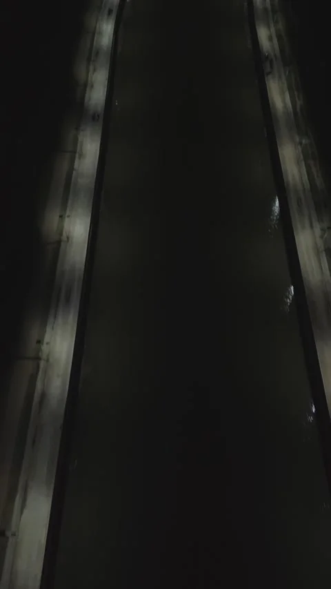 Aerial View of Highway at Night Video stock 325640355