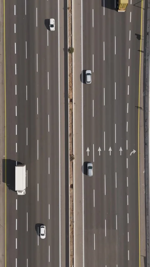 Aerial view of Highway road 6, Israel. Stock Footage 320472736