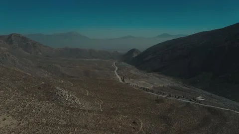 Aerial view of highway road in between the mountains in Quetta Stock Footage 219860026
