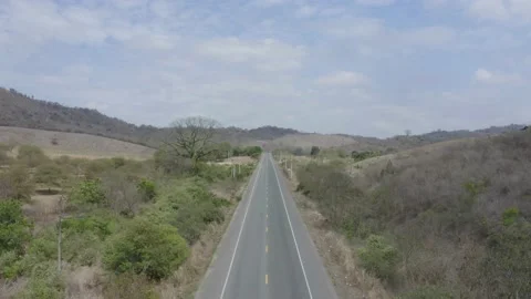 Aerial view of a highway running through the countryside Video stock 146754937
