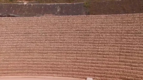Aerial view of highway wall Stock Footage 67615211