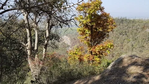 Aerial view of a hilly road 库存影片 106720480
