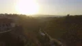 Aerial view to hilly terrain and beautiful landscapes of capital of Armenia 4k or 4k+ Resolution