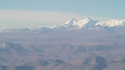 Aerial View Himalayan Mountains Nepal View Stock Footage Video