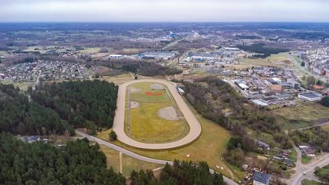 Aerial view of a hippodrome Stock Photos