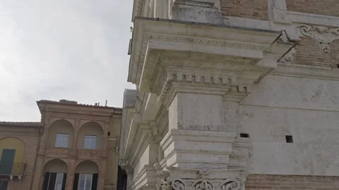 Aerial view of historic building architecture in Province of Siena, Italy. Stock Footage 345655472