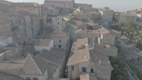 Aerial view of the historic gate in Perugia, Italy. Stock Footage 346409999