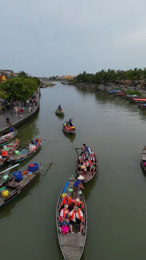 Aerial view of Hoi An old town or Hoian ancient town Video stock 285115952