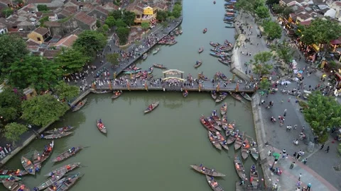 Aerial view of Hoi An old town or Hoian ancient town Video stock 285117787